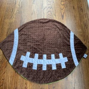 Mudpie Baby Football minky blanket EUC